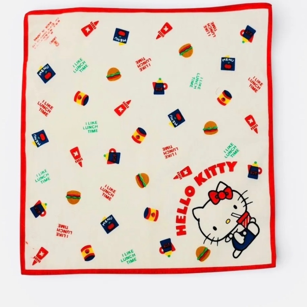 Vintage 1976 Sanrio Hello Kitty Handkerchief ✨ Made in Japan